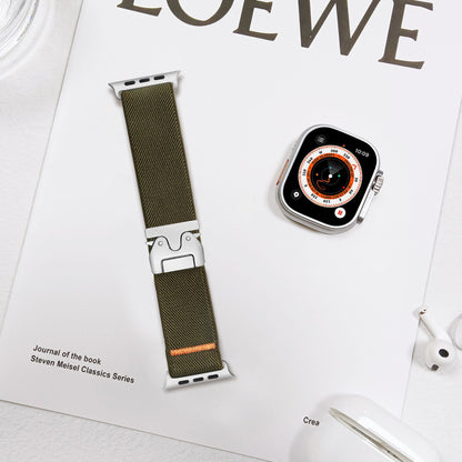 Nylon woven snapback watch strap