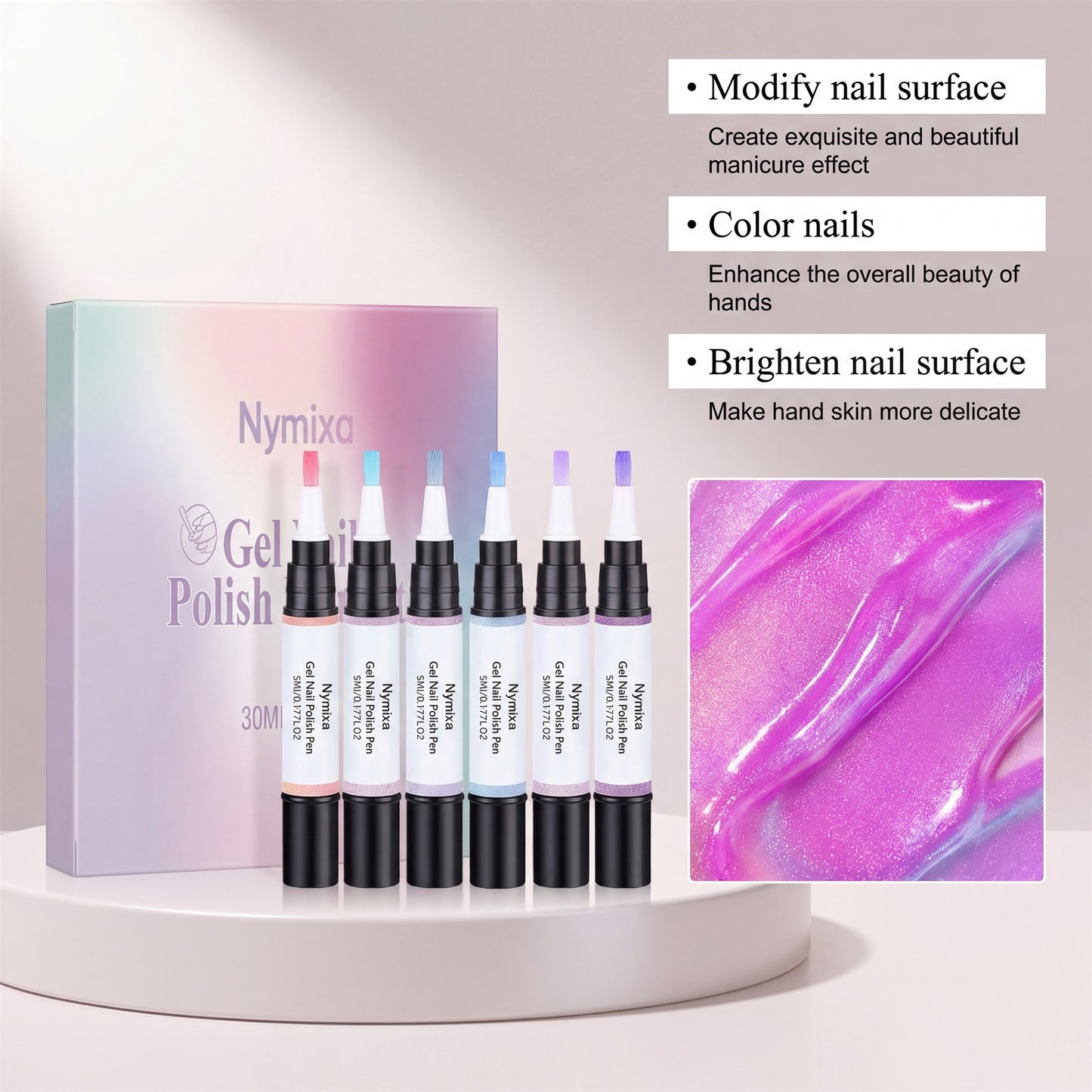 Nymixa Nail Polish Pen Multi-Color Quick Dry
