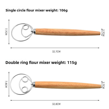 Oak-handled powdering tool
