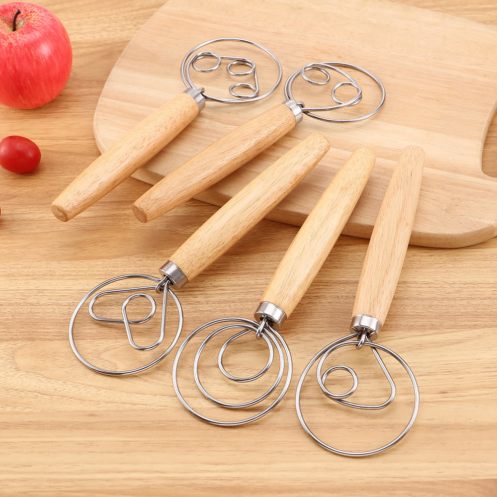 Oak Wood Mixing Whisk