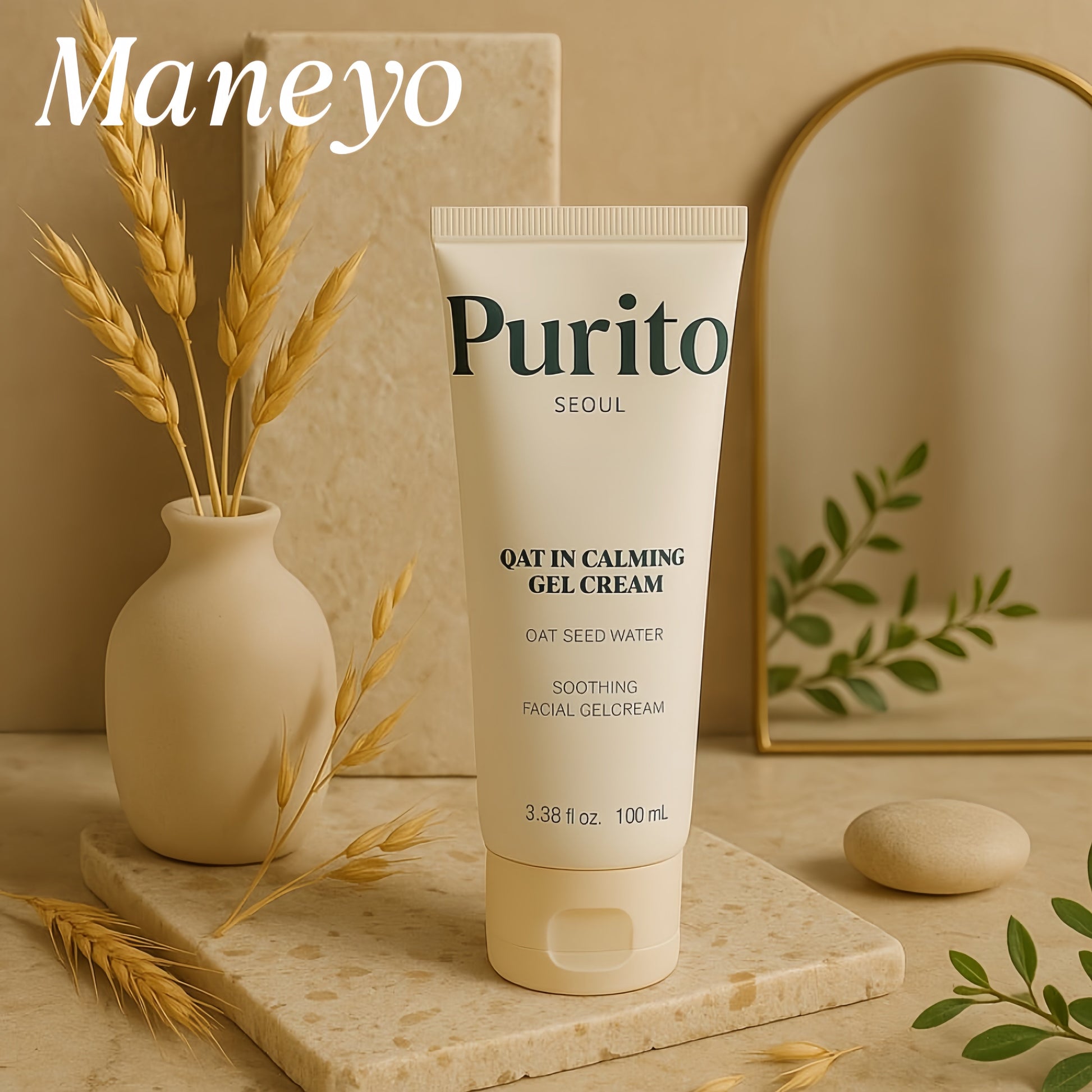 Oatmeal facial cream for soothing and moisturizing