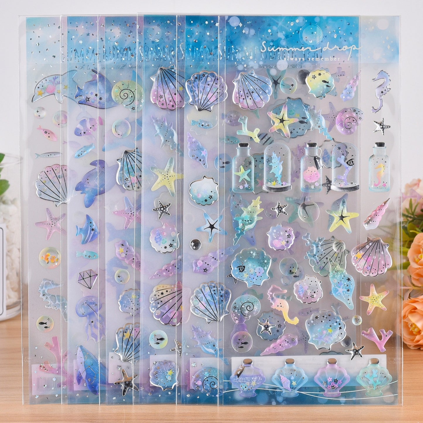 Ocean Fish 3D Crystal Stickers for Kids Creative Decor