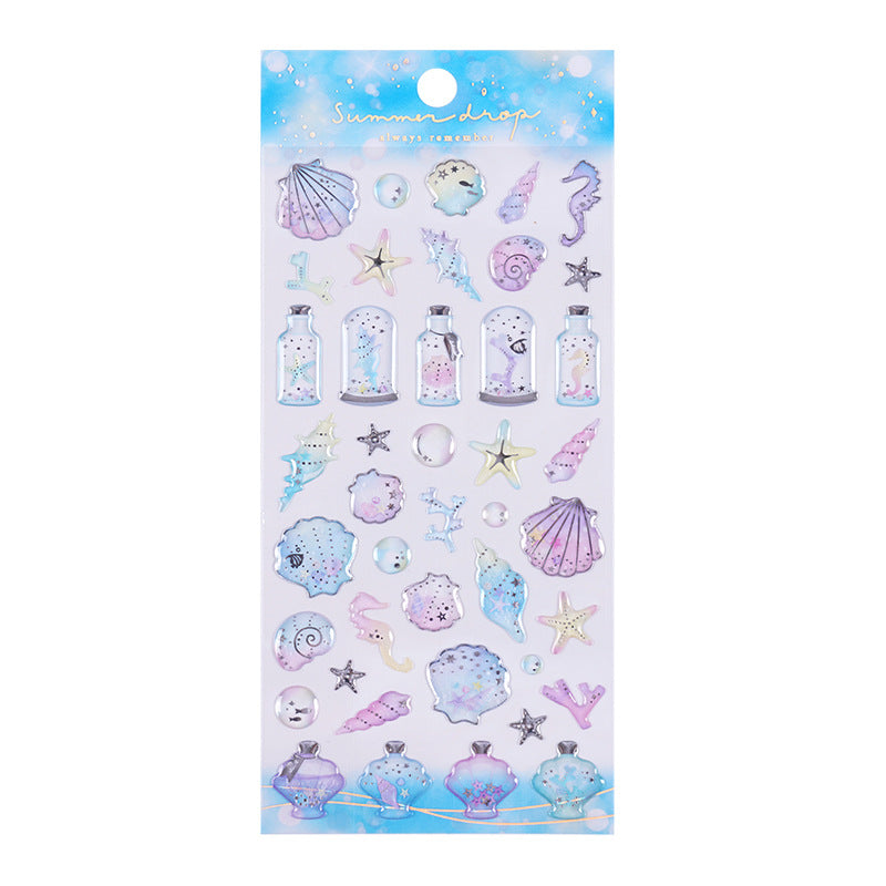Ocean Fish 3D Crystal Stickers for Kids Creative Decor