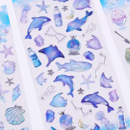 Ocean Fish 3D Crystal Stickers for Kids Creative Decor