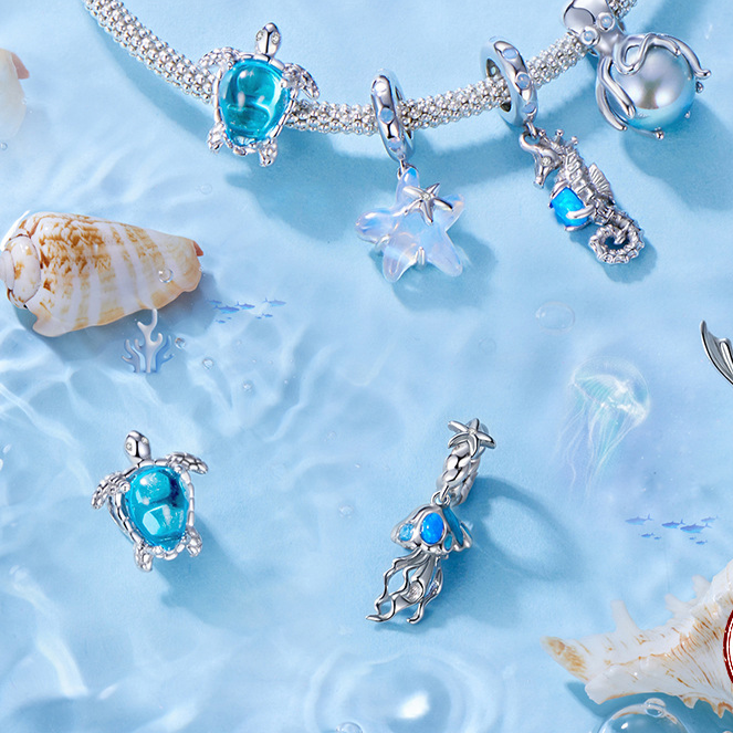 Ocean Series DIY Silver Beads