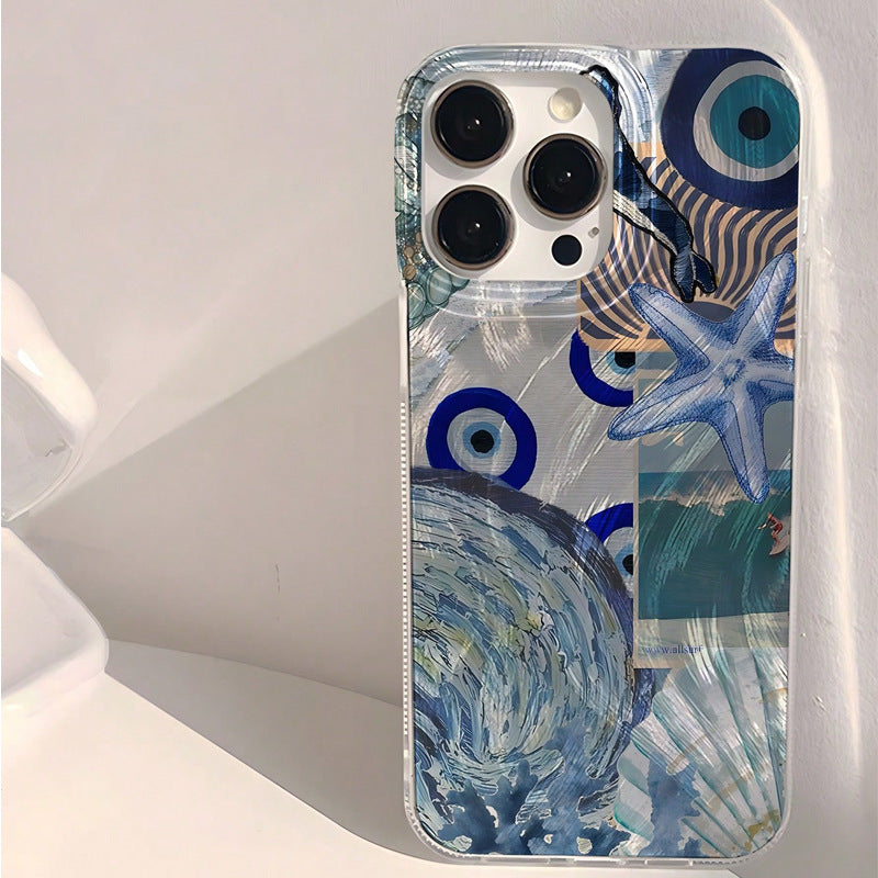 Ocean Shell Starfish Hard Case Cover for iPhone Series