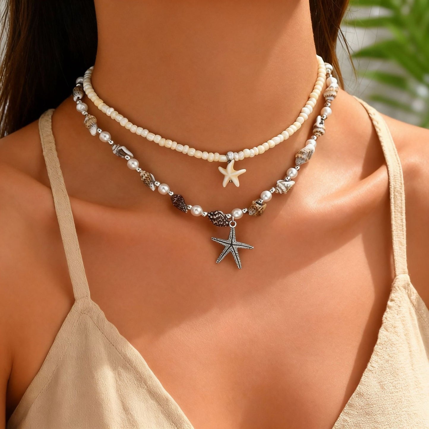 Ocean Style Multi-Layer Beaded Necklace
