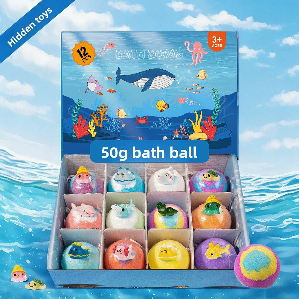 Ocean Themed Bath Bombs with Hidden Toys