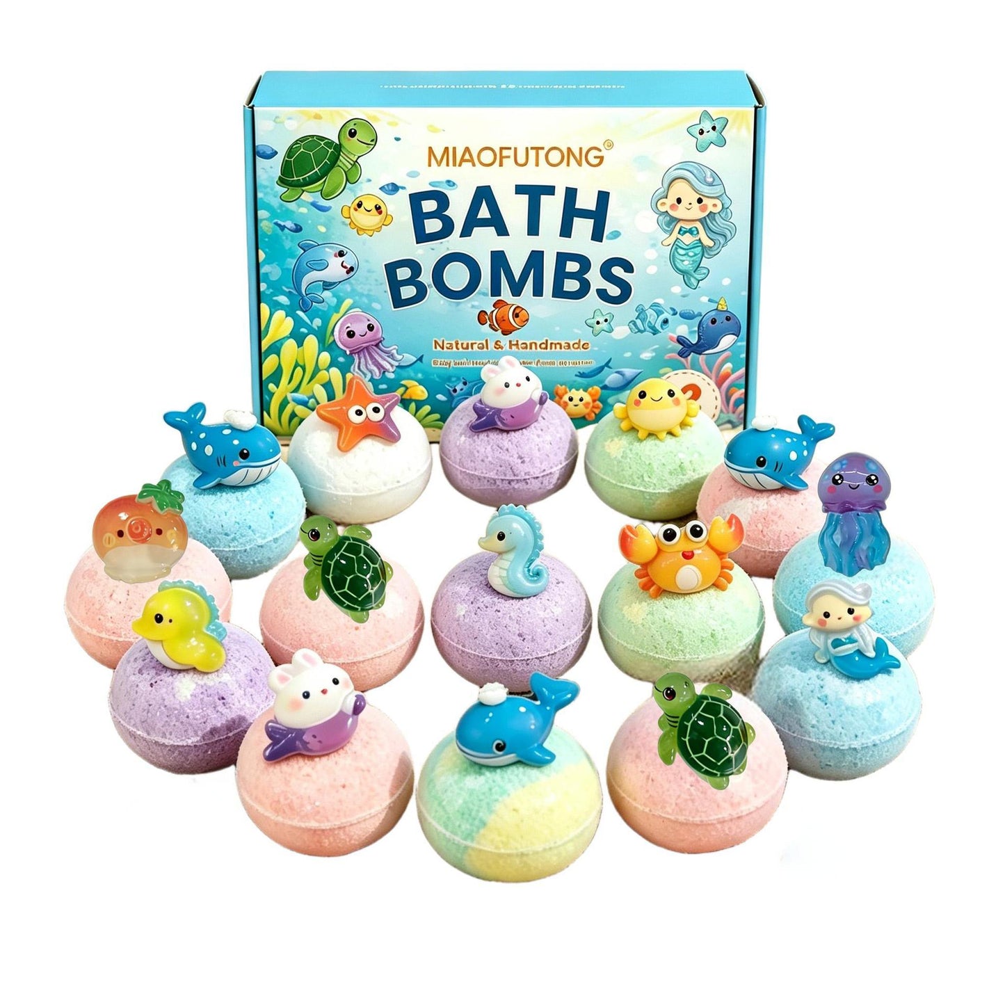 Ocean toy bath salt ball set of 60g x 12 pieces