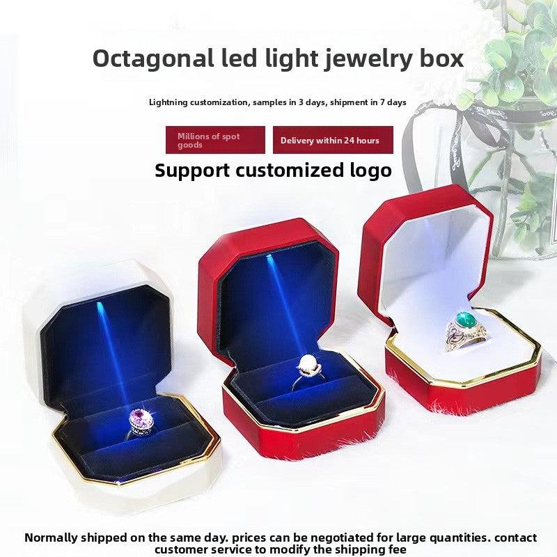 Octagonal LED Jewelry Presentation Box