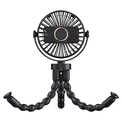 Octopus-shaped winding and folding small fan