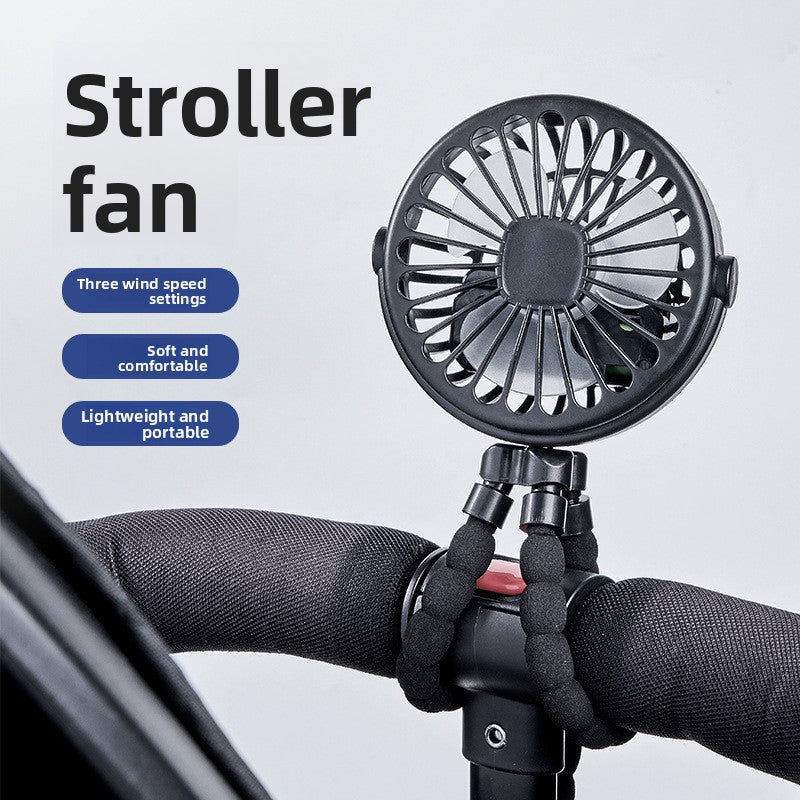 Octopus USB Desk Fan with Light and Adjustable Head