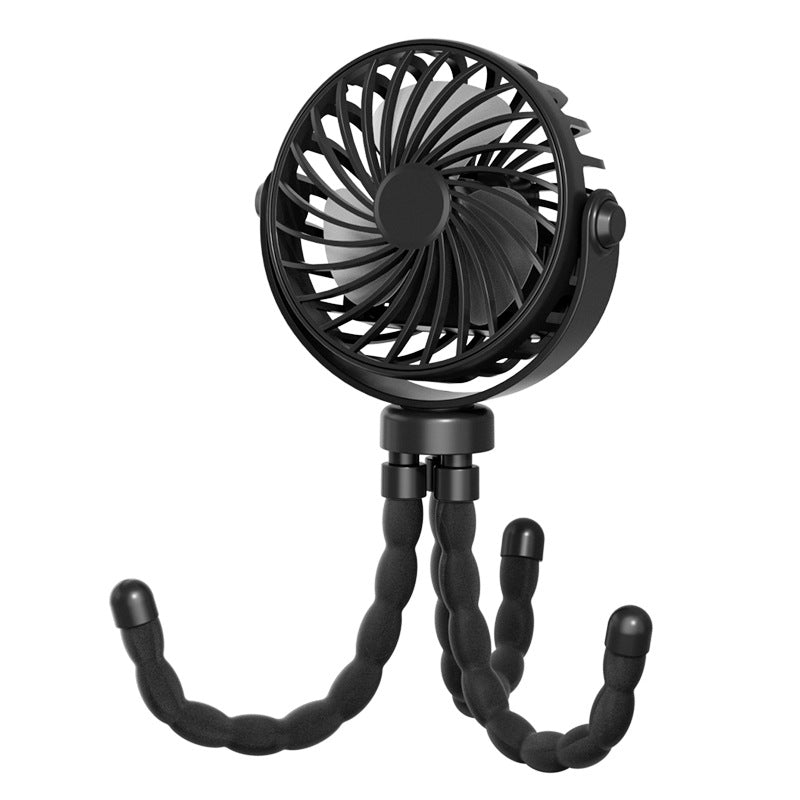 Octopus USB Desk Fan with Light and Adjustable Head