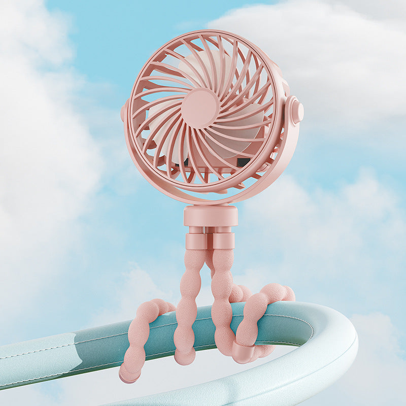 Octopus USB Desk Fan with Light and Adjustable Head