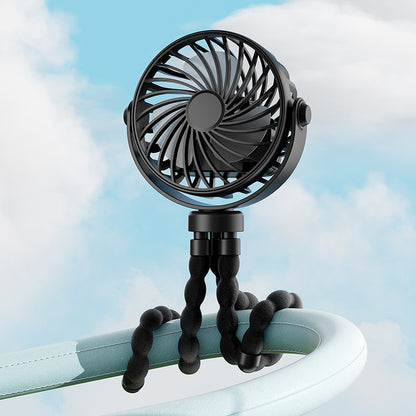 Octopus USB Desk Fan with Light and Adjustable Head