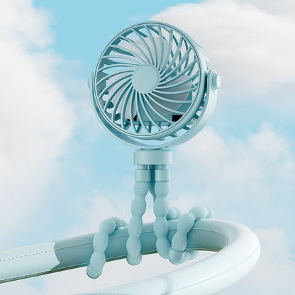 Octopus USB Desk Fan with Light and Adjustable Head