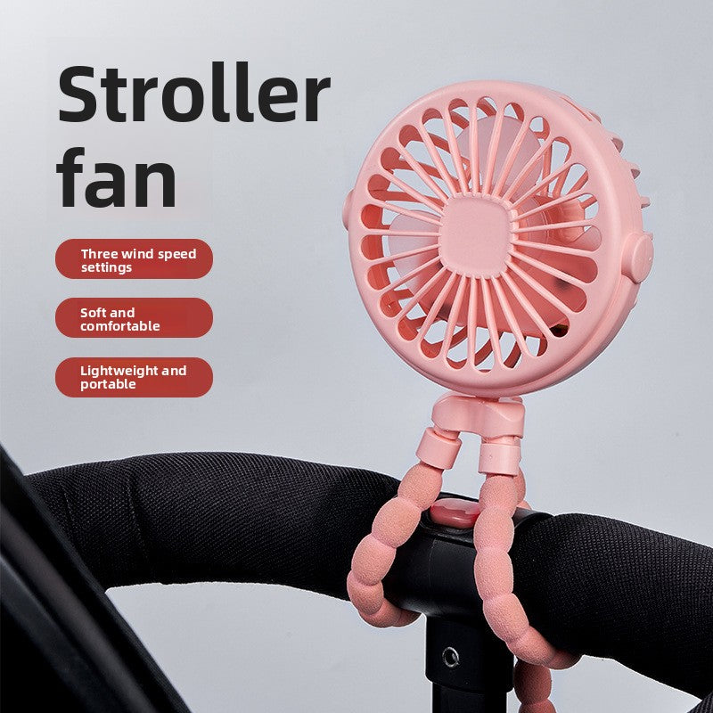 Octopus USB Desk Fan with Light and Adjustable Head