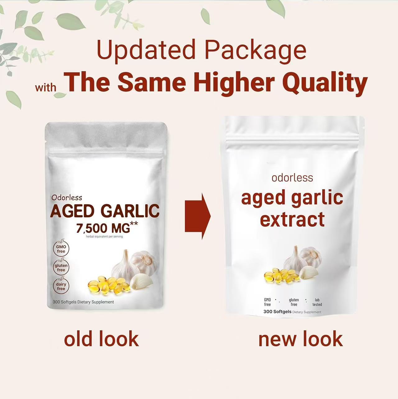 Odorless Garlic Soft Capsules with Vitamin C