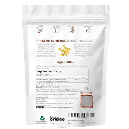 Odorless Garlic Soft Capsules with Vitamin C