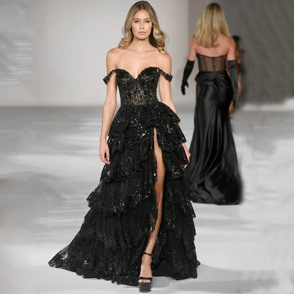 Off-Shoulder Evening Dress
