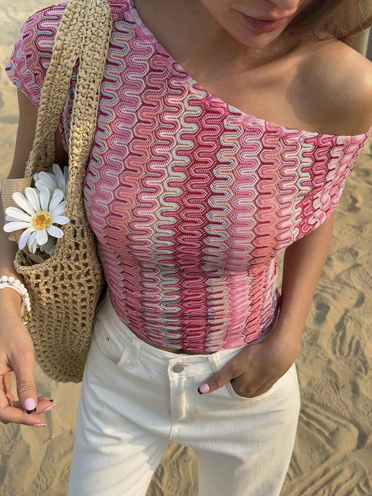 Off-shoulder lace top