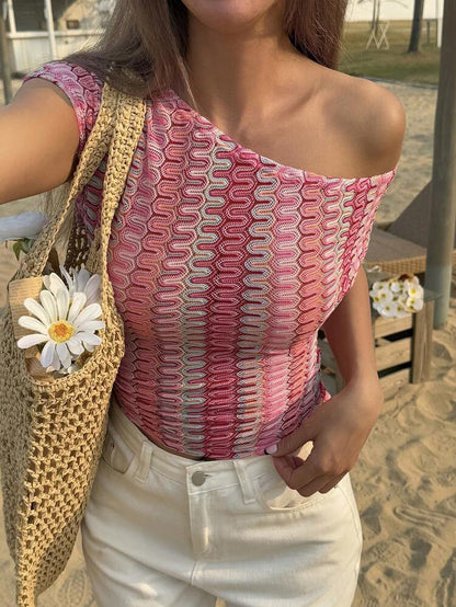 Off-shoulder lace top