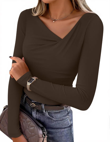 Off-Shoulder Long Sleeve Blouse