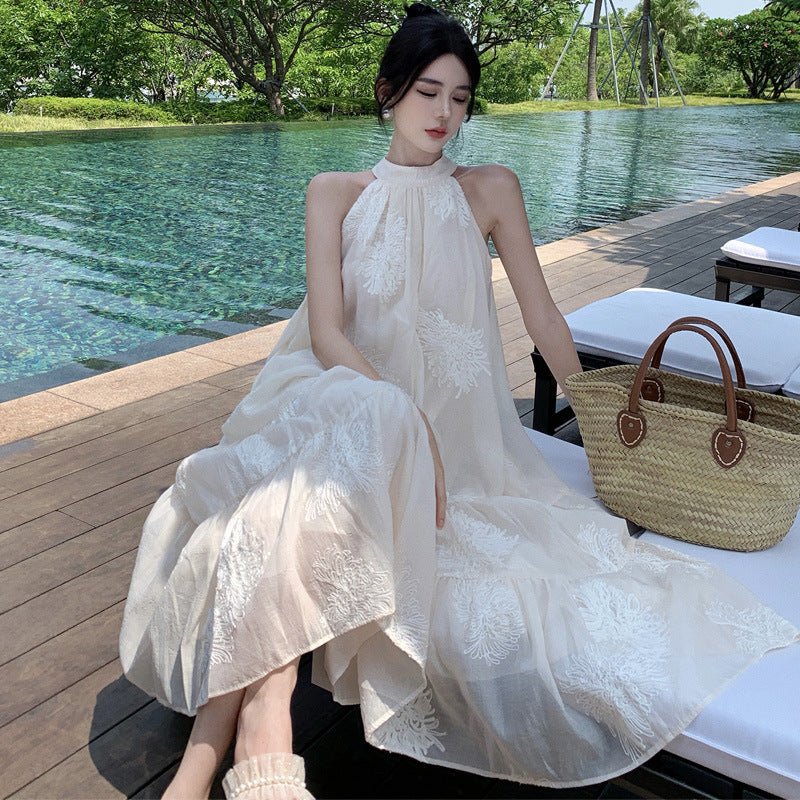 Off-Shoulder Ruffled Beach Dress