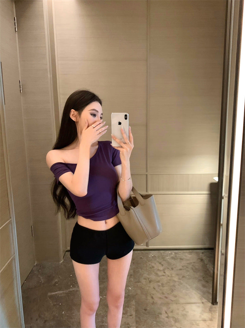 Off-shoulder short sleeve