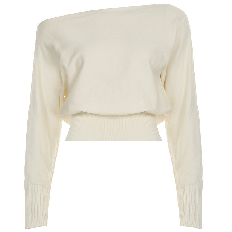 Off-Shoulder Waist Cinch Sweater