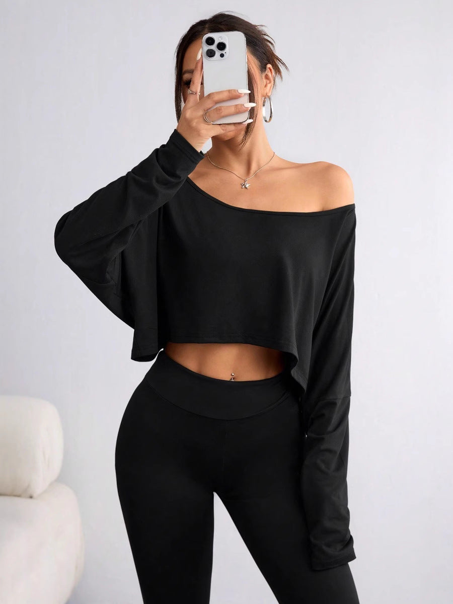 Off-the-shoulder loose top