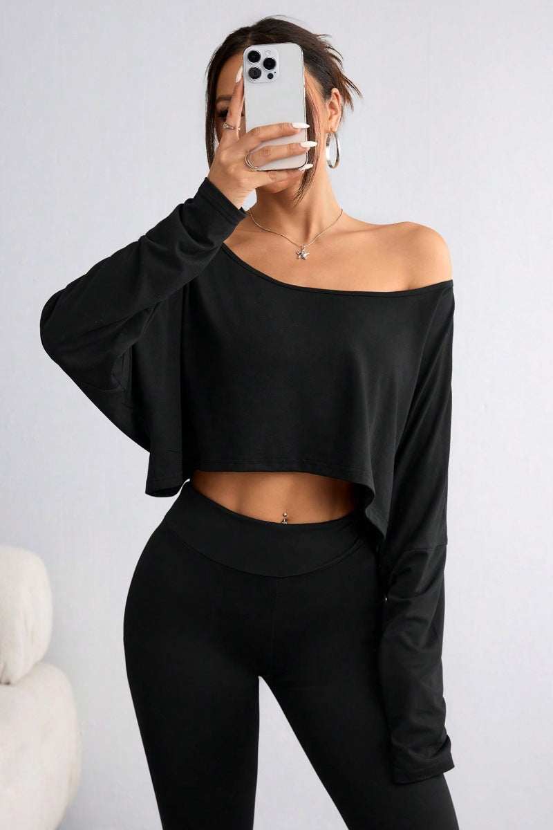 Off-the-shoulder loose top