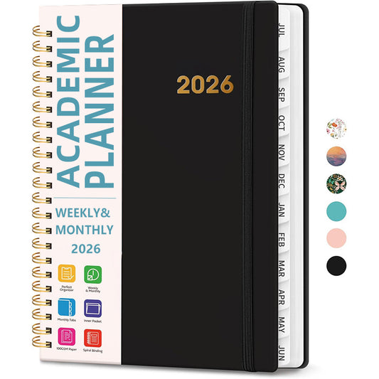 Office spiral notebook with loose-leaf planner