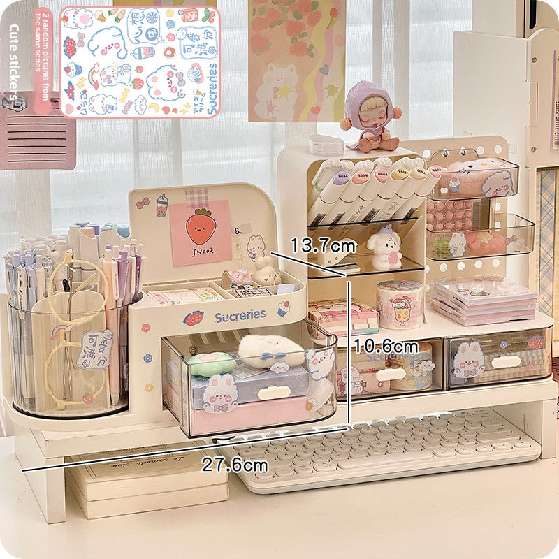Office study desk storage rack