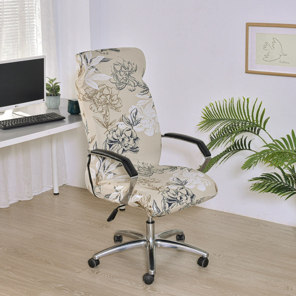 Office Zipper Chair Cover Rotating Computer Hotel Chair Cover One-Piece