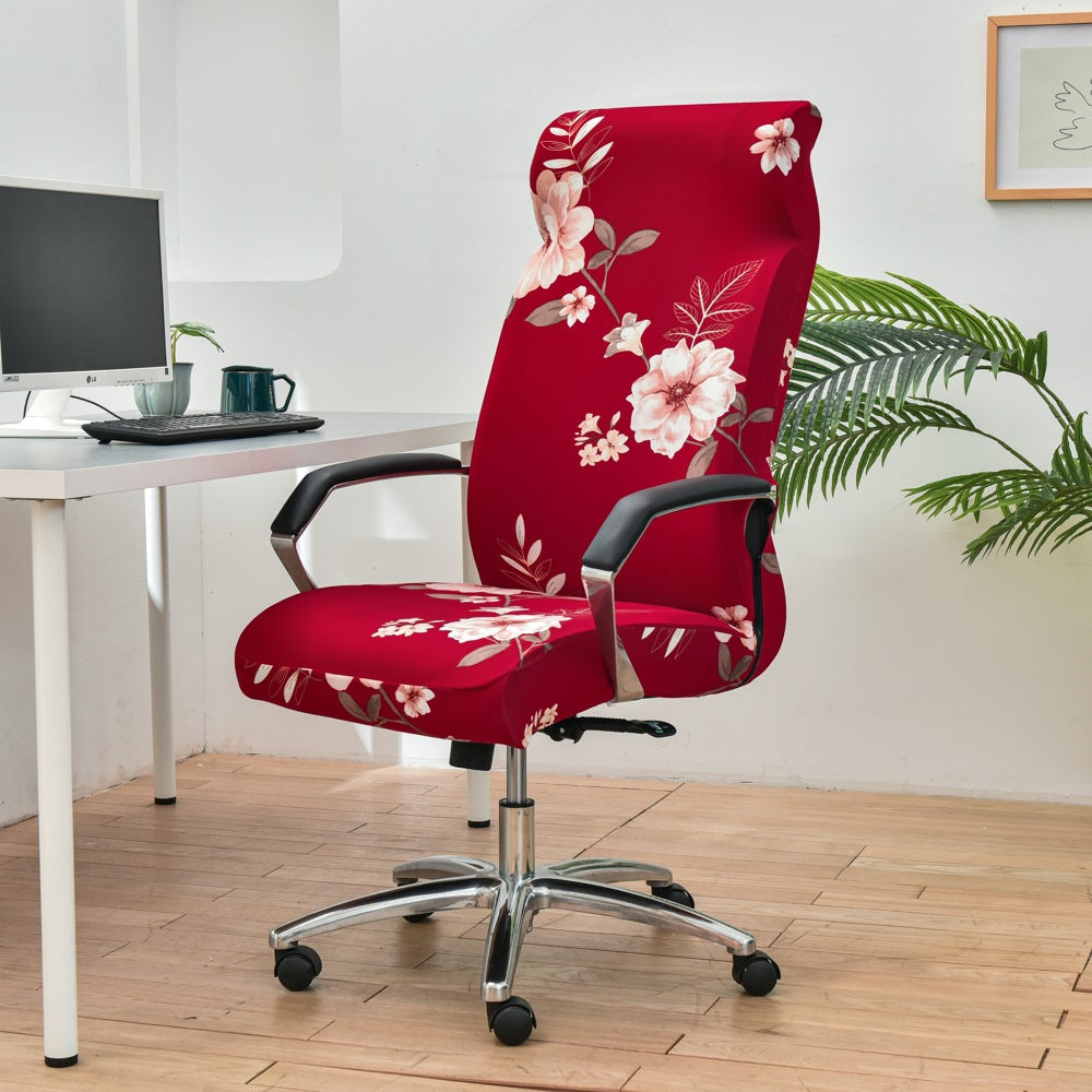 Office Zipper Chair Cover Rotating Computer Hotel Chair Cover One-Piece