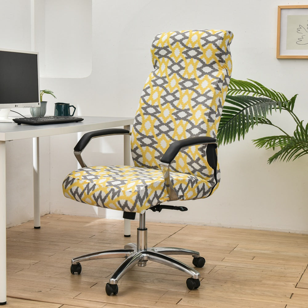 Office Zipper Chair Cover Rotating Computer Hotel Chair Cover One-Piece