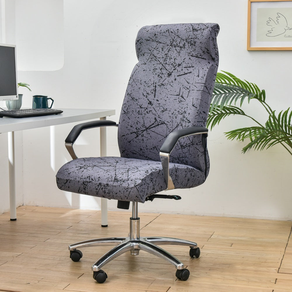 Office Zipper Chair Cover Rotating Computer Hotel Chair Cover One-Piece
