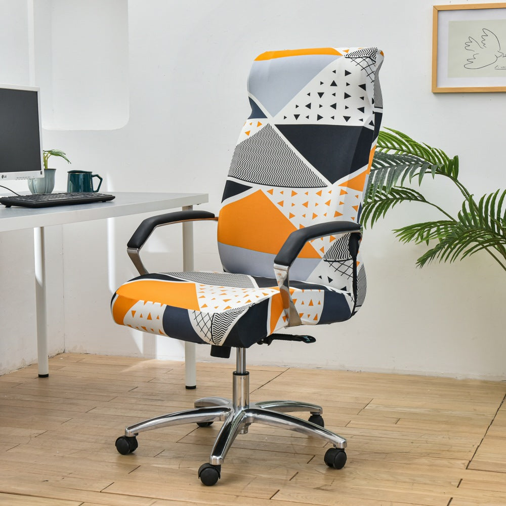 Office Zipper Chair Cover Rotating Computer Hotel Chair Cover One-Piece