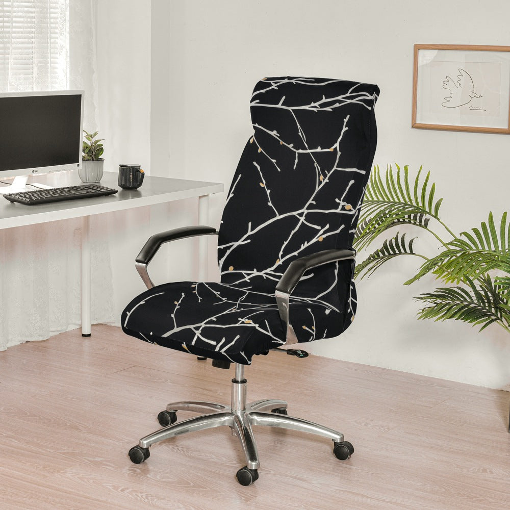 Office Zipper Chair Cover Rotating Computer Hotel Chair Cover One-Piece