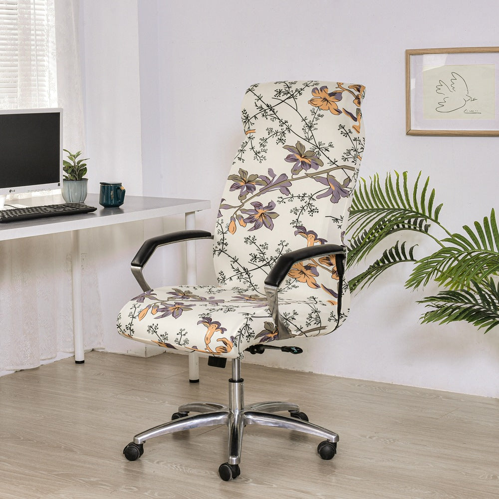 Office Zipper Chair Cover Rotating Computer Hotel Chair Cover One-Piece