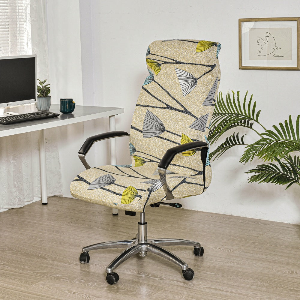 Office Zipper Chair Cover Rotating Computer Hotel Chair Cover One-Piece