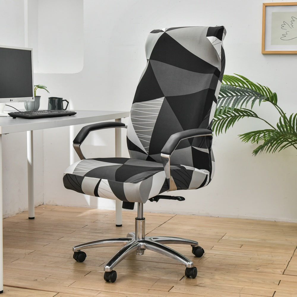 Office Zipper Chair Cover Rotating Computer Hotel Chair Cover One-Piece