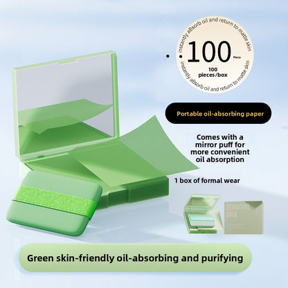Oil-absorbing paper for the face