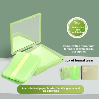 Oil-absorbing paper for the face