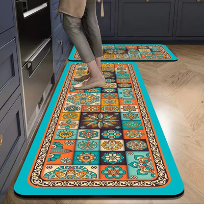 Oil-proof, stain-proof, erasable and no-wash kitchen floor mat