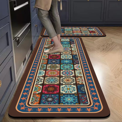 Oil-proof, stain-proof, erasable and no-wash kitchen floor mat