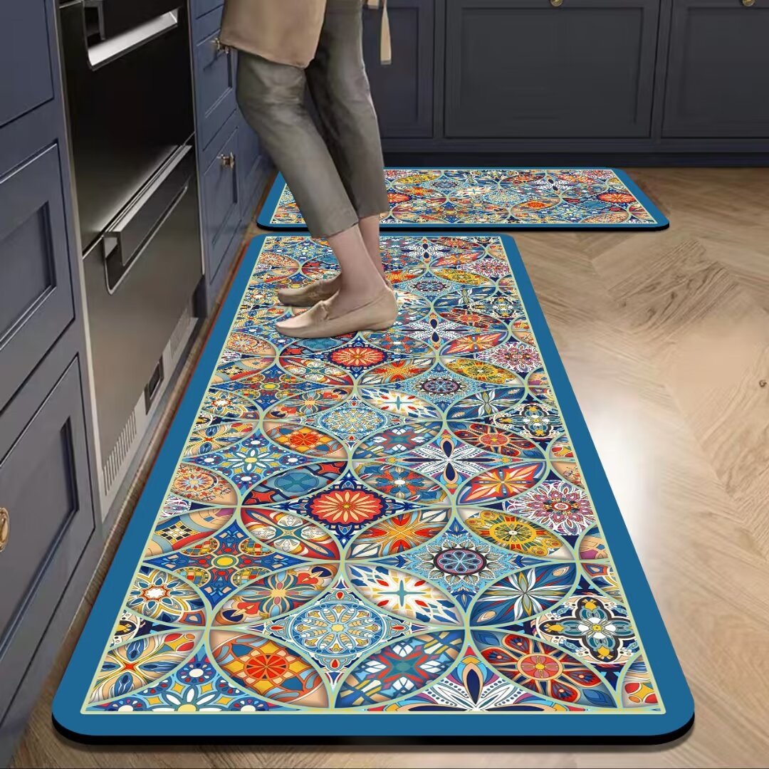 Oil-proof, stain-proof, erasable and no-wash kitchen floor mat