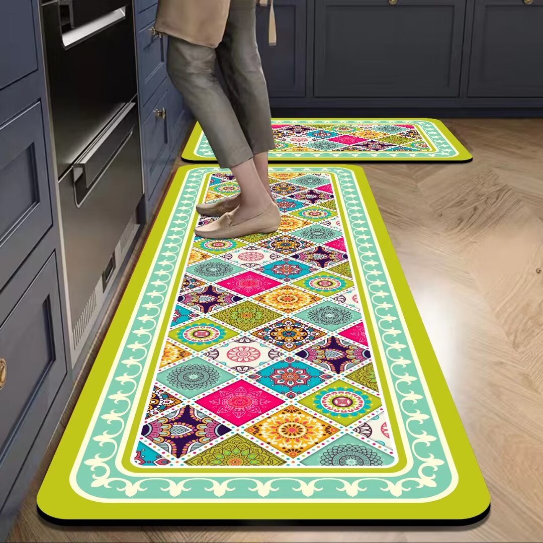 Oil-proof, stain-proof, erasable and no-wash kitchen floor mat