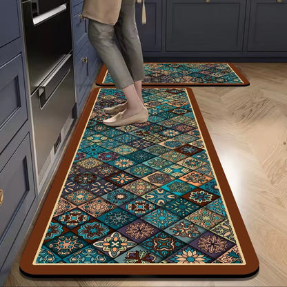 Oil-proof, stain-proof, erasable and no-wash kitchen floor mat